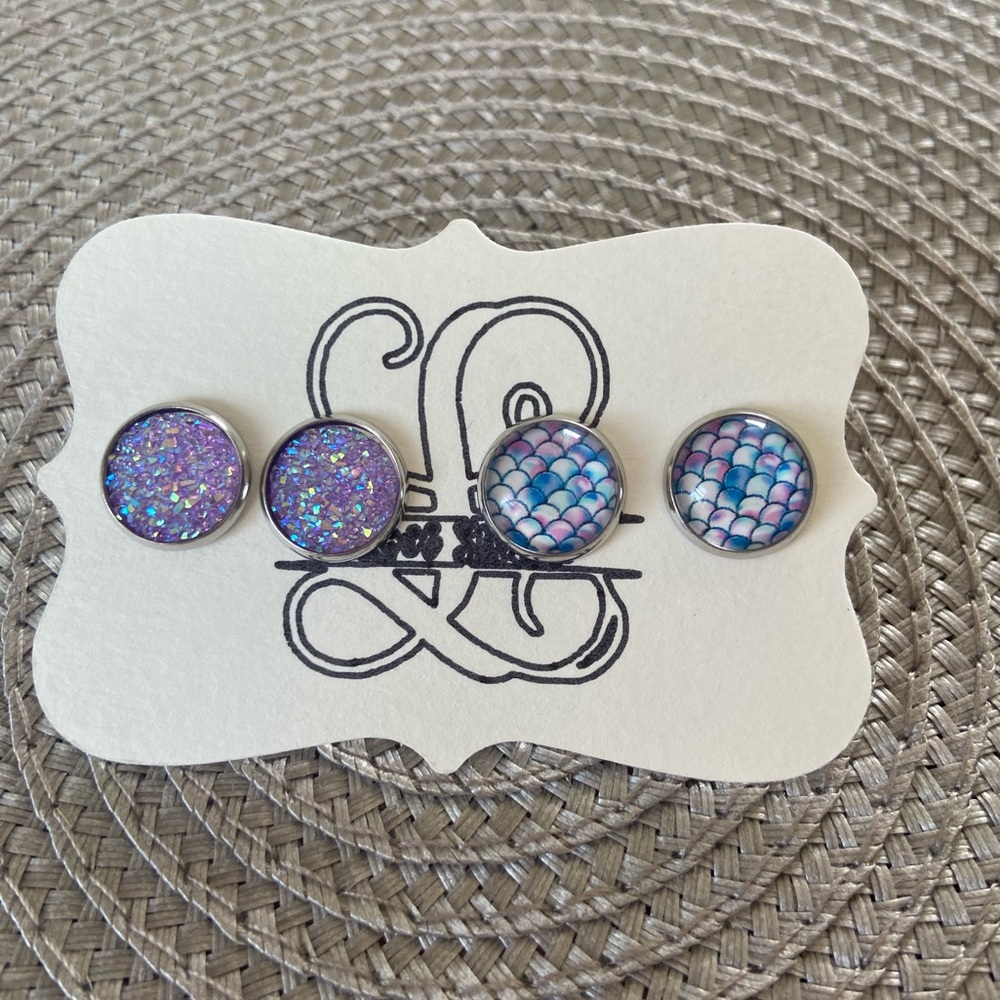 Mermaid & Druzzy earrings